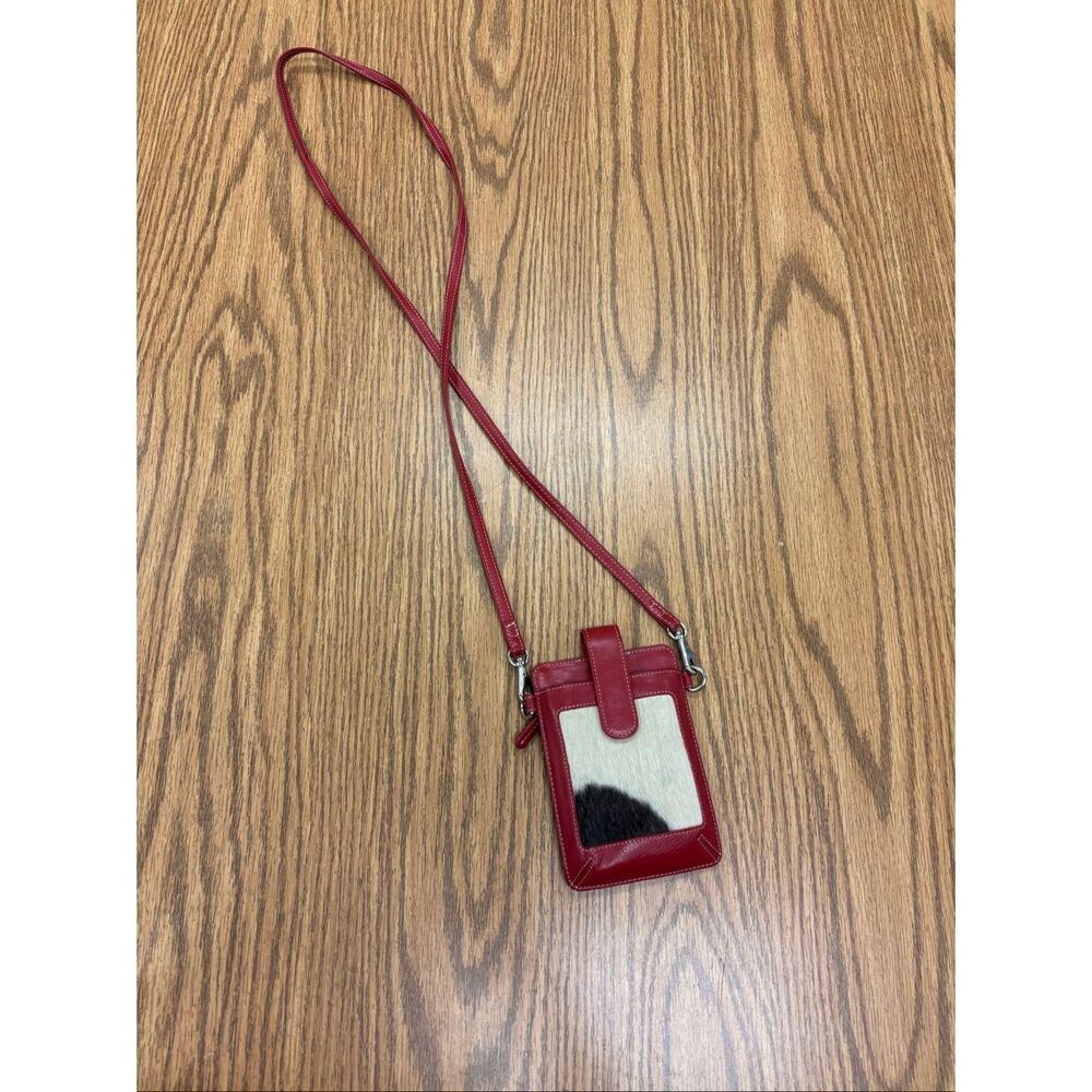 Leather and animal hair ID lanyard by Overland